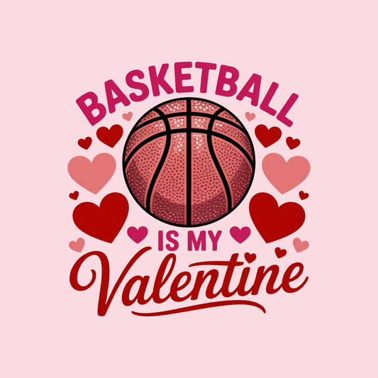 Basketball Valentine's Day DTF Transfer
