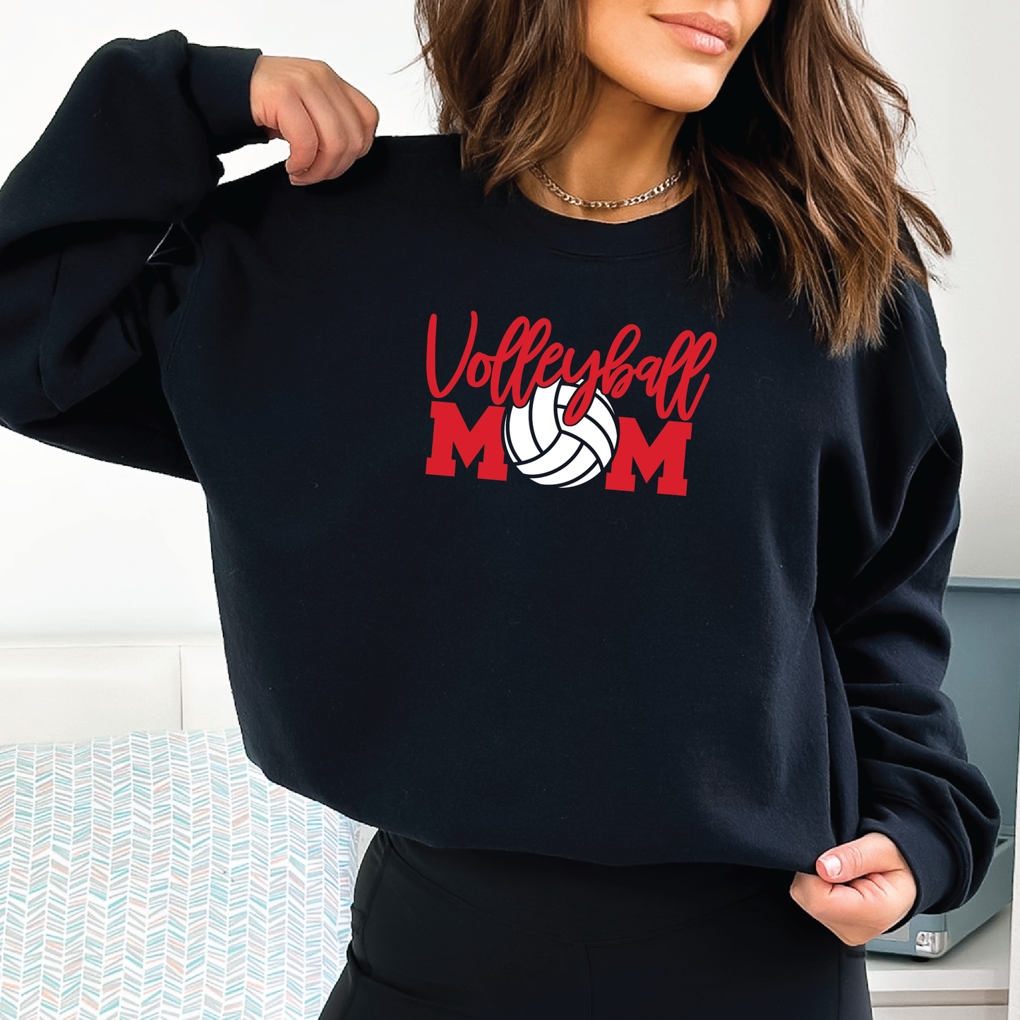 Volleyball Mom Crewneck Sweatshirt