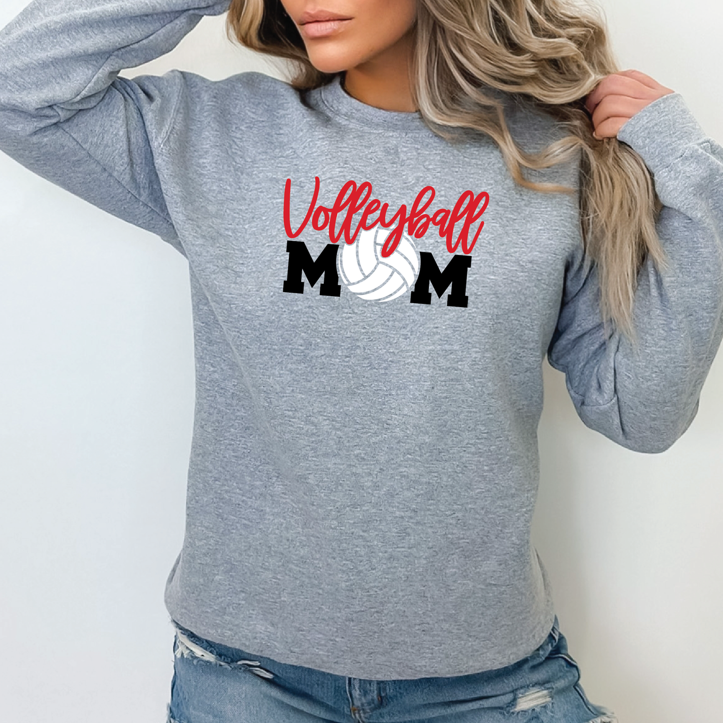 Volleyball Mom Crewneck Sweatshirt