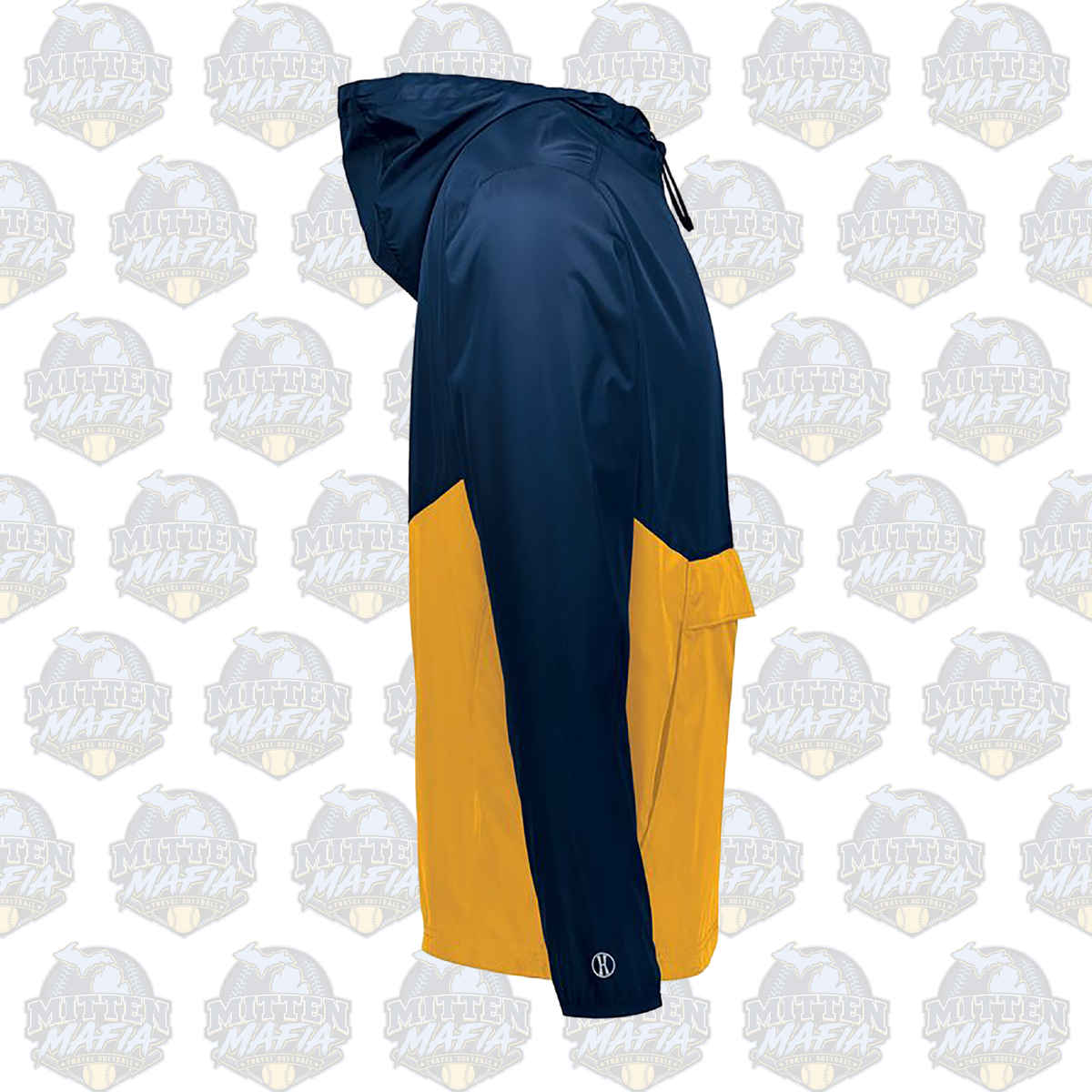 Mitten Mafia  Embroidered 1/4 Zip Windbreaker With Hood
