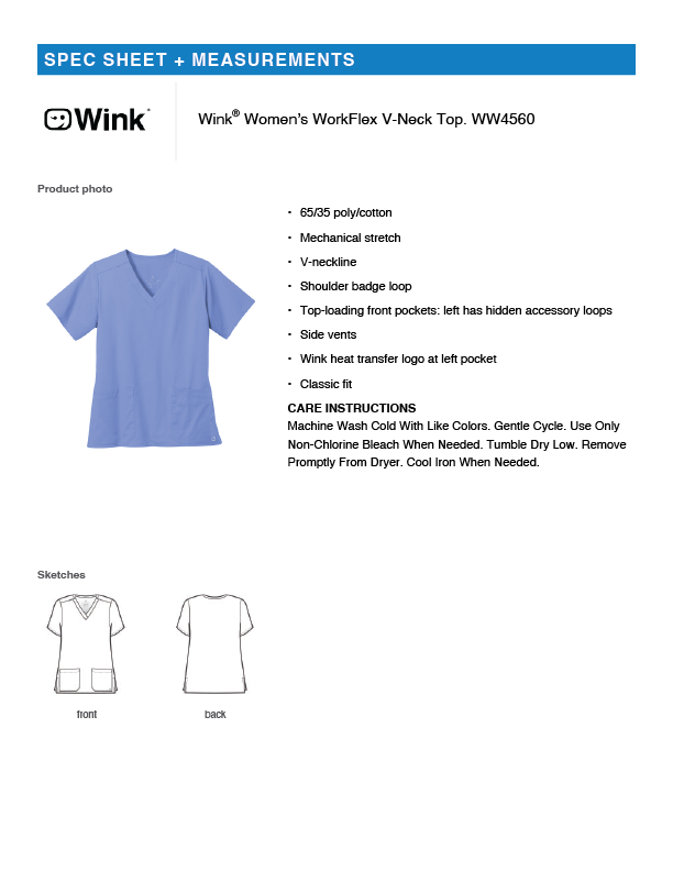Women’s WorkFlex Embroidered V-Neck Top, Navy